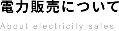 電力販売についてAbout electricity sales
